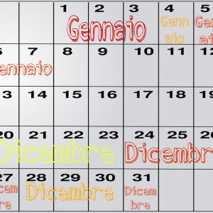 Calendario Natalizio delle zone